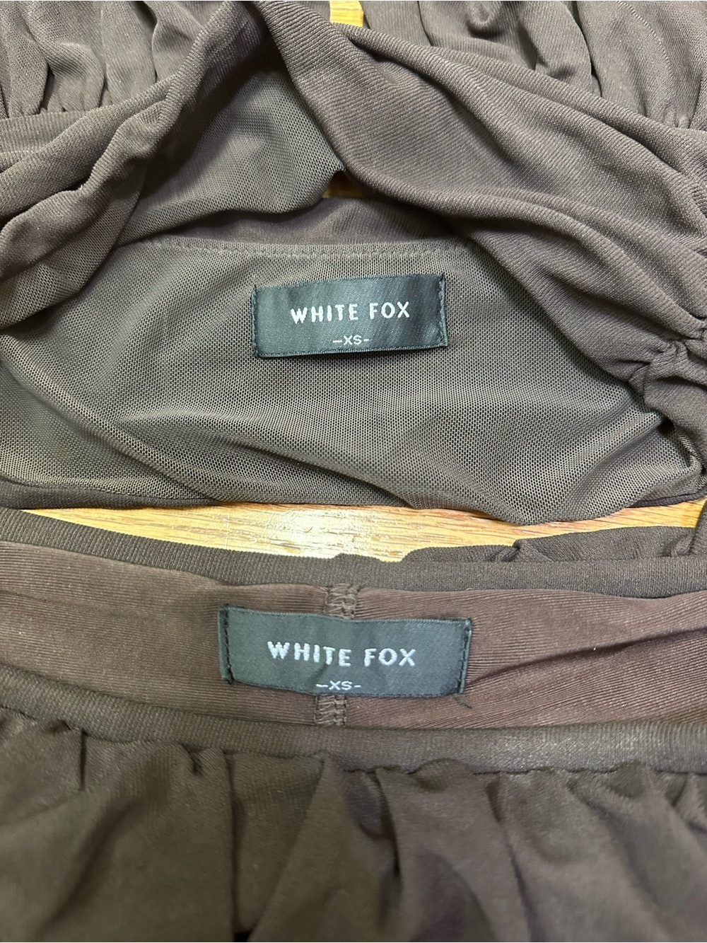 White Fox Boutique Dolce Dreams Halter Top & Mini Skort Chocolate - Picture 4 of 4